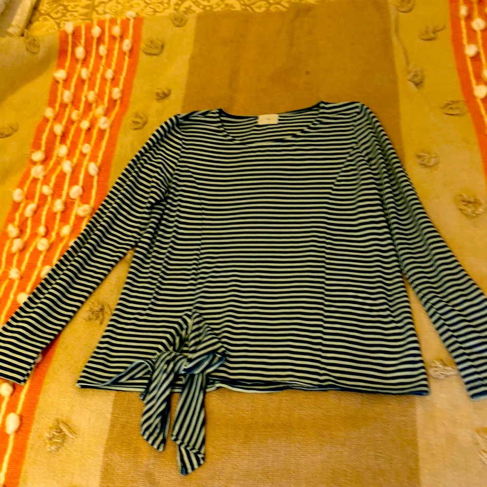Anthropology t.la striped long sleeve knit  L